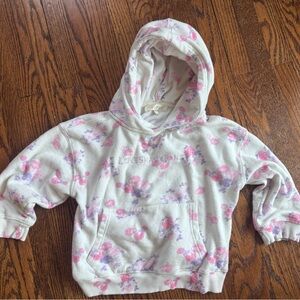LoveShack Fancy - Floral Kids Hoodie - White and Pink